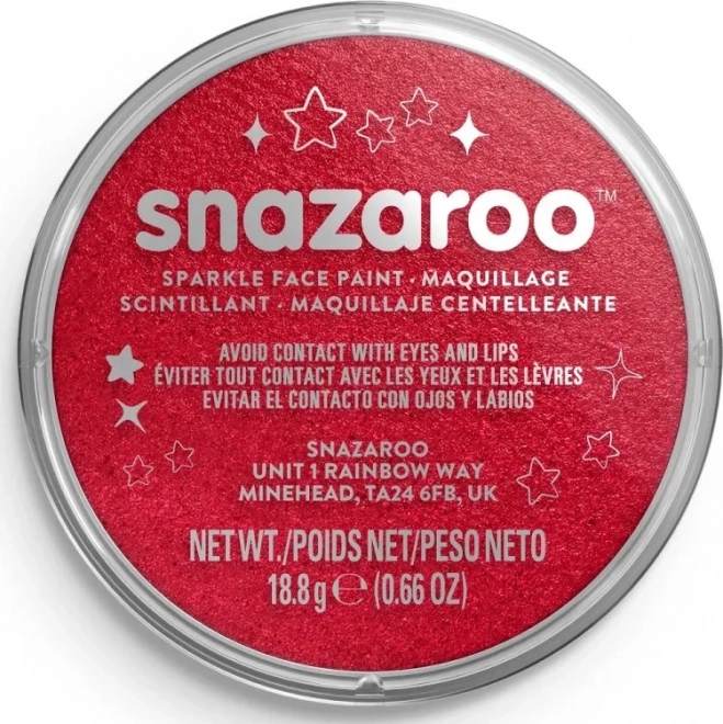 SNAZAROO Csillogó Piros Arcfesték 18ml