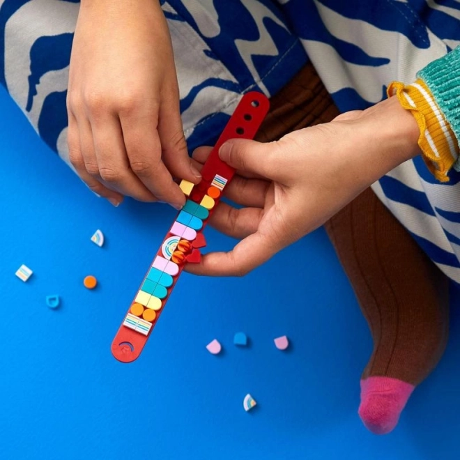 Lego Dots Szivárvány Karkötő Charmokkal