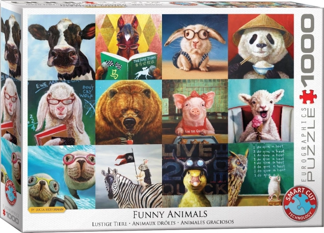 EUROGRAPHICS Puzzle Vidám állatok 1000 darabos