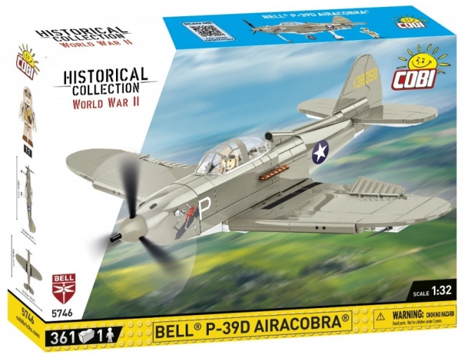 Cobi Bell P-39D Airacobra második világháborús vadászrepülő modell