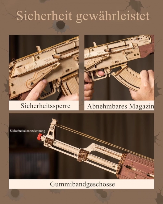 RoboTime 3D fa mechanikus kirakós AK-47