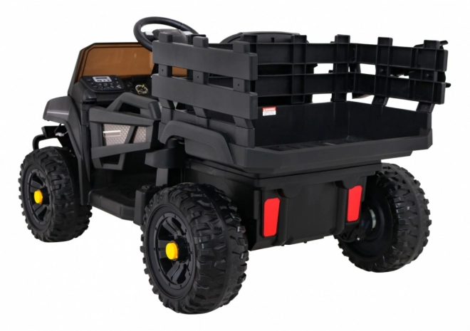Farm pick-up gyerekeknek fekete + távirányító + csomagtartó + lapát + EVA + MP3 LED