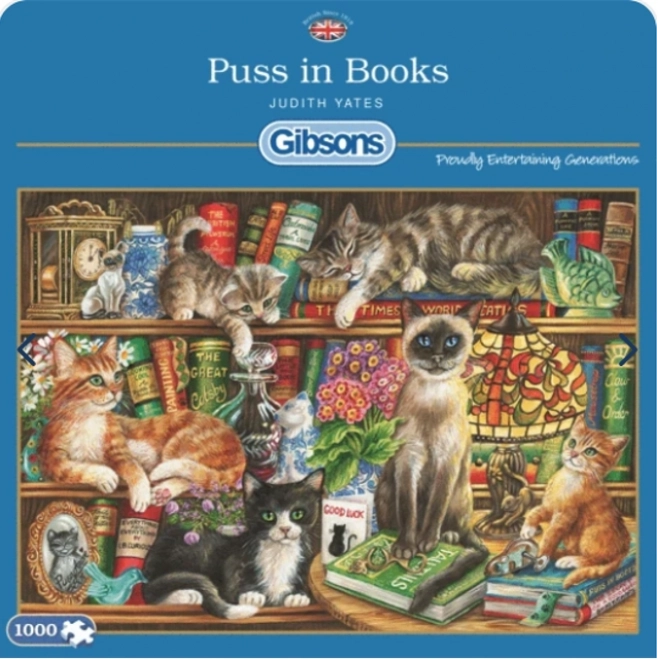 Gibsons puzzle macskák könyvekben 1000 darabos