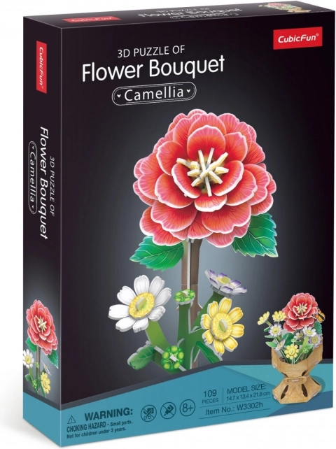 3D puzzle Kamélia csokor