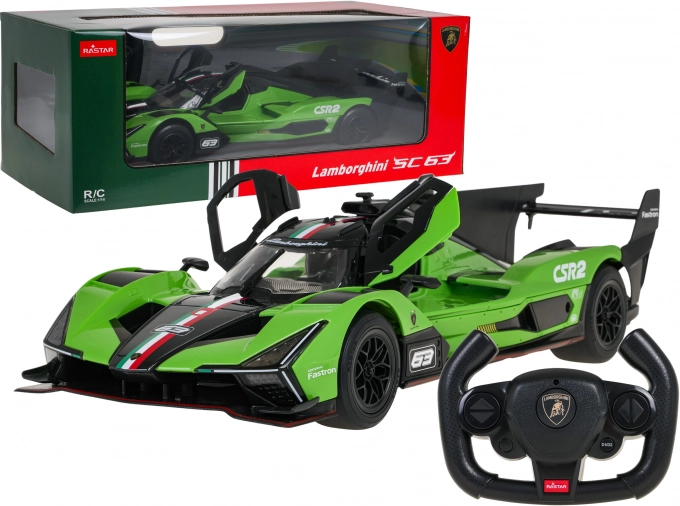 Rastar távirányítós autó 1:14 Lamborghini SC63 zöld