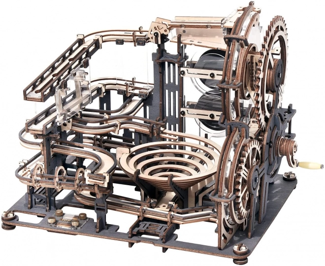 Robotime Rokr 3D fa puzzle golyópálya: Éjszakai város 294 darabos