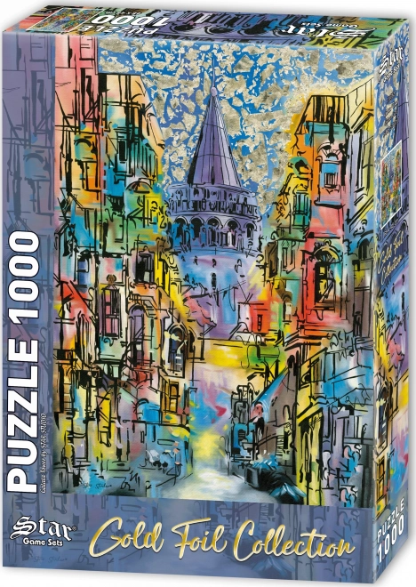 Fémes puzzle Galata-torony 1000 darabos