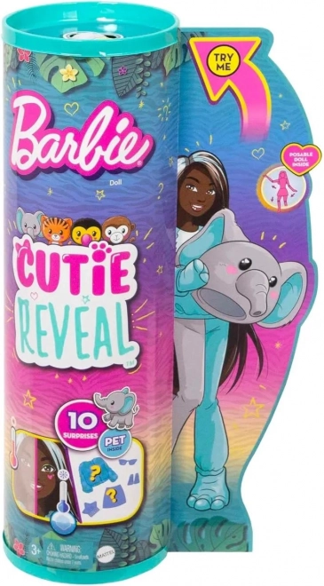 Barbie cutie reveal divatbaba dzsungel sorozat elefánt jelmez