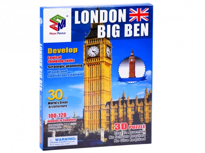 3D Puzzle 30 Darabos London Big Ben