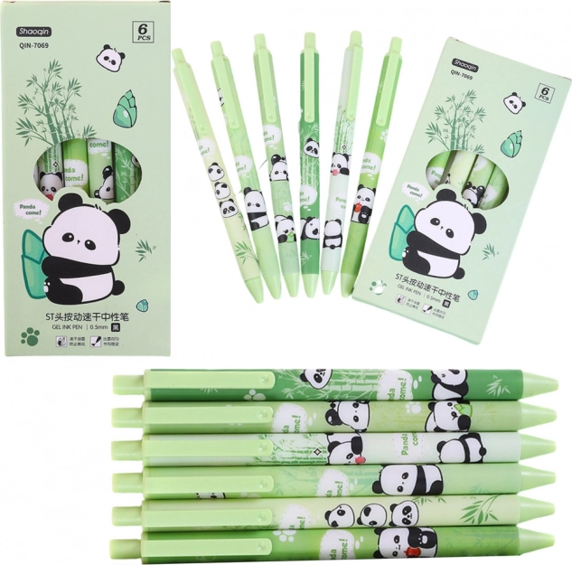 Panda Bambusz Gél tollkészlet 6db