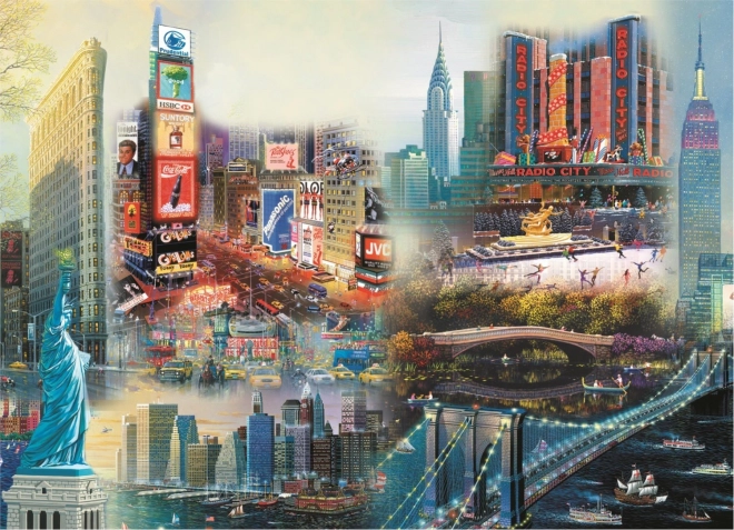 Trefl fa puzzle New York kollázs, 1000 darabos