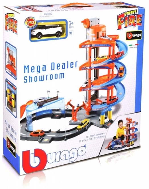 Bburago garázs Street Fire - mega showroom