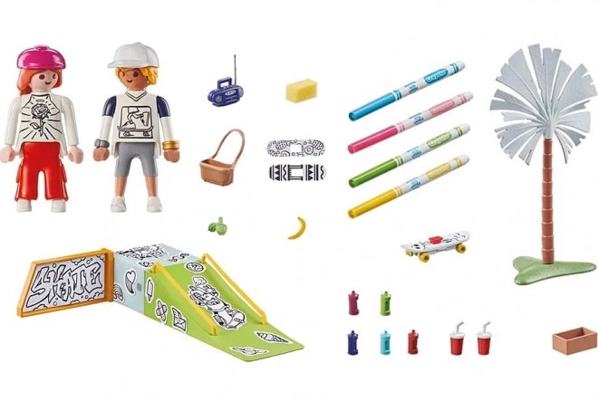 Playmobil színes gördeszkapark