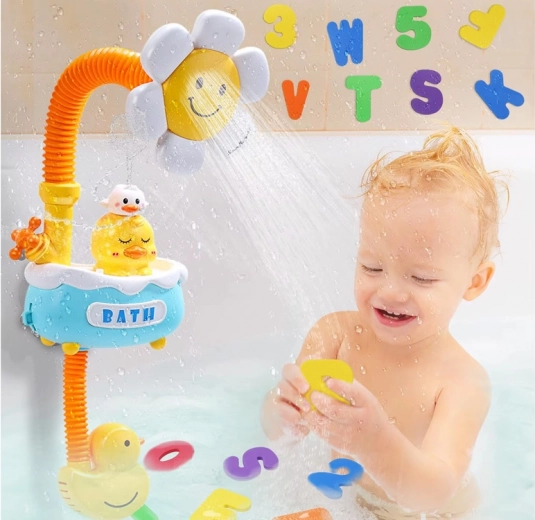 Finom vízpermet mosolygó virágból