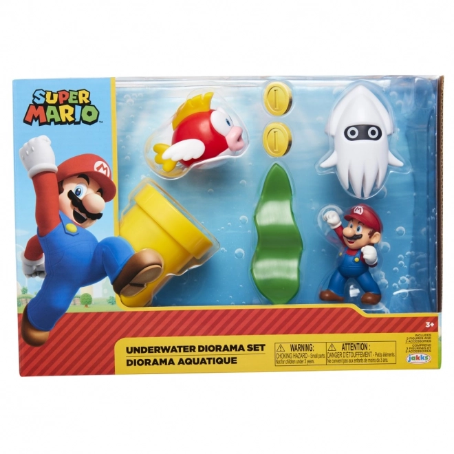 Super Mario figurák szett diorámával