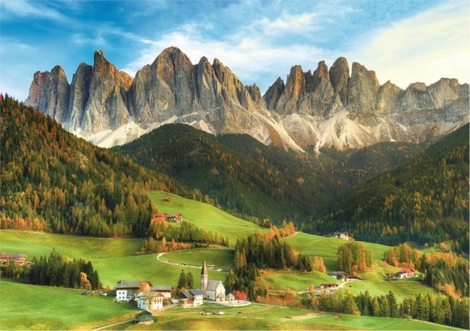 Dolomitok Olaszország 1000 darabos puzzle szett Trefl tálcával