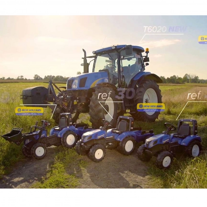 Pedálos traktor pótkocsival gyerekeknek - New Holland