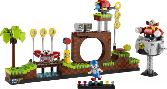 Sonic the Hedgehog - Zöld Domb Zóna LEGO építőkészlet