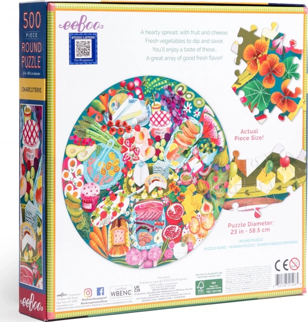 eeboo vírus puzzle charcuterie 500 darabos készlet