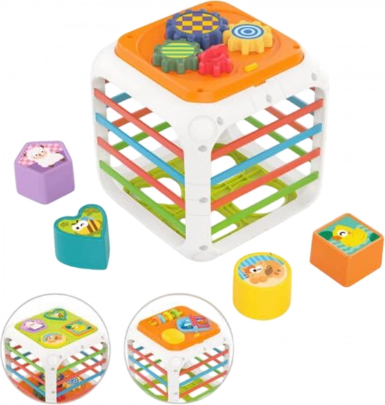 Woopie Oktatási kocka Sorter 4 az 1-ben formák 18 hónapos kortól