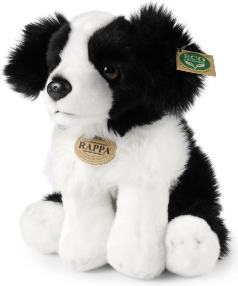 ülő plüss border collie kutya 30 cm eco‑friendly