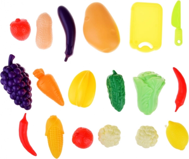 Színes gyümölcs- és zöldségkészlet