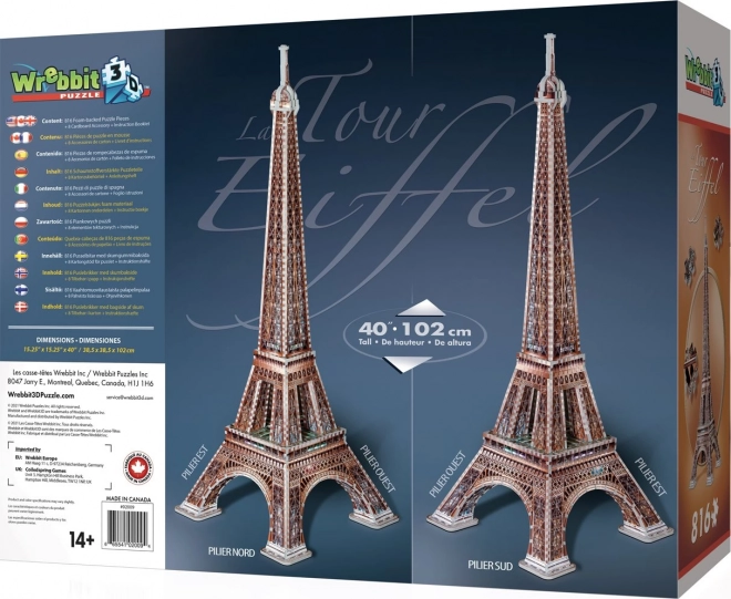 Wrebbitt 3D puzzle Eiffel-torony