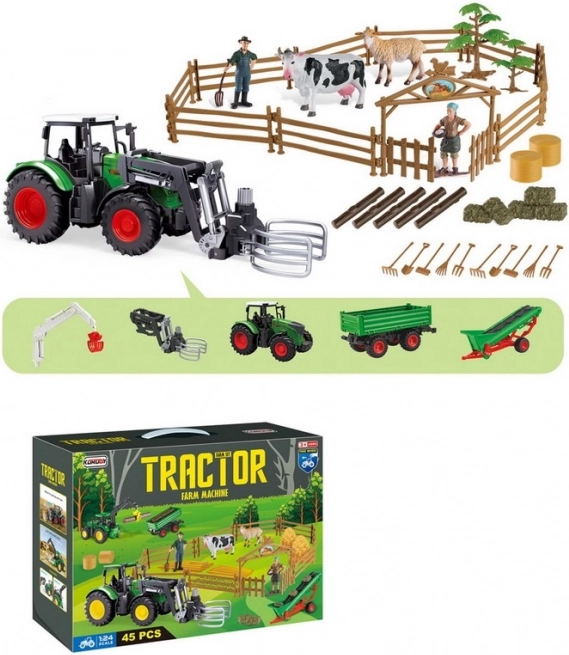 Traktor Farmával és Kiegészítőkkel Gyerekeknek