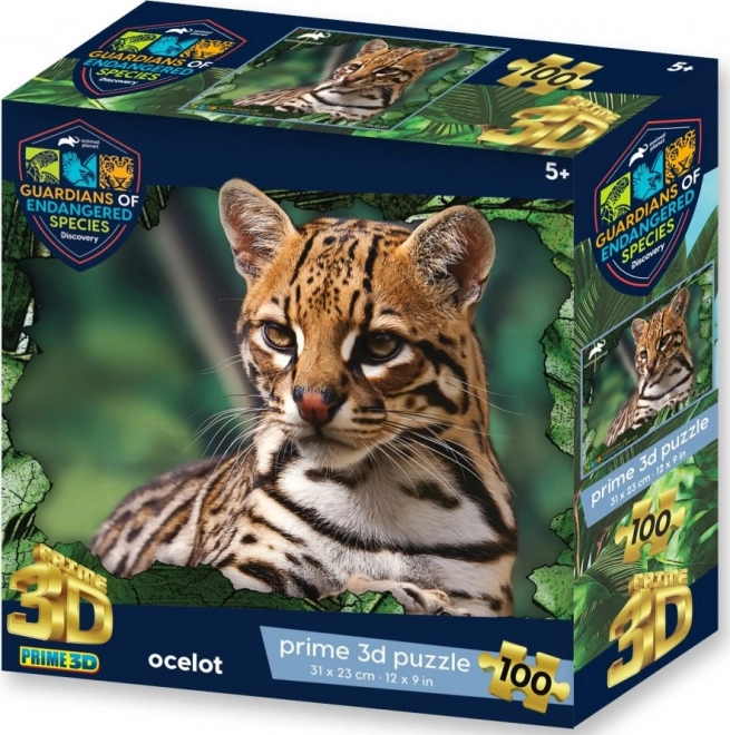 Állatbolygó: Veszélyeztetett fajok 3D puzzle - Ocelot