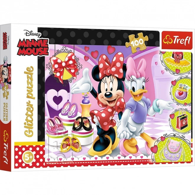 Csillogó Minnie Puzzle 100 Darabos