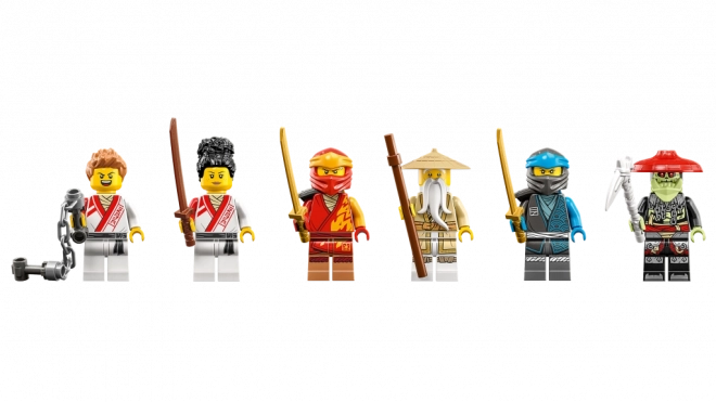 Kreatív LEGO NINJAGO építőkockakészlet ninja elemekkel