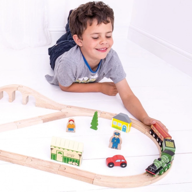 Bigjigs Rail repülő skót fa vonatkészlet