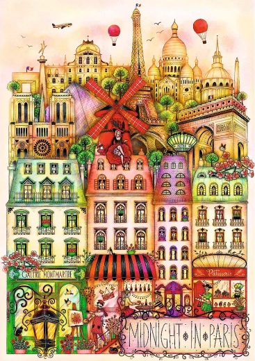 Trefl Premium Plus puzzle Párizs éjfélkor, 1000 darab