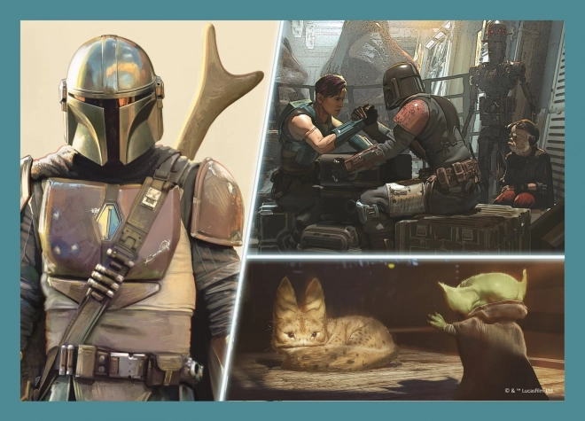 Star Wars: Mandalorian 4 az 1-ben kirakós - több nehézségi szinttel