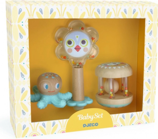 DJECO Baby White rágóka és csörgő