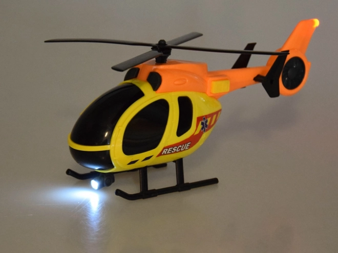 Mentőautó és helikopter játékszett fény- és hangeffektekkel