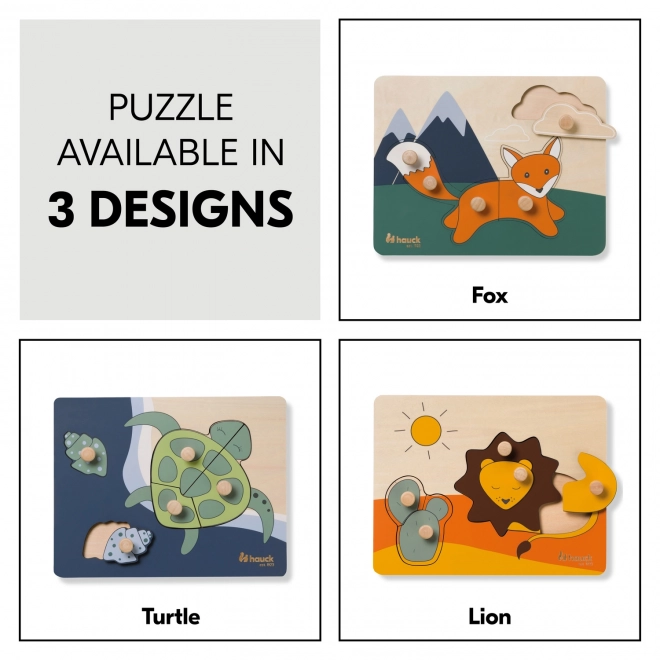 Fa puzzle - teknős