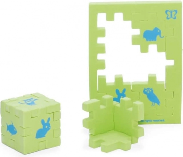 Happy Cube Junior – állatok (1 kocka) habszivacs 3D kirakó