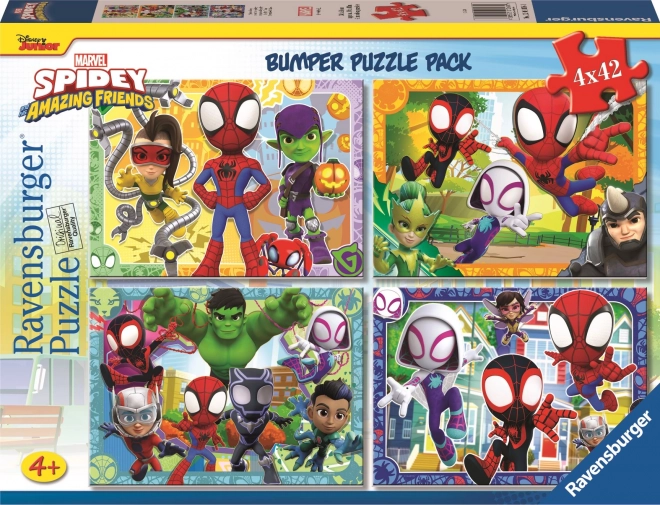 Spidey és csodálatos barátai Ravensburger puzzle 4x42 darab