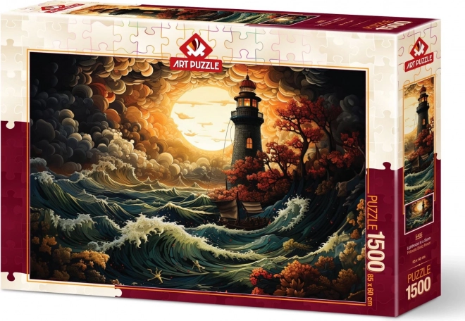 Maják v Vihar Puzzle 1500 Darab