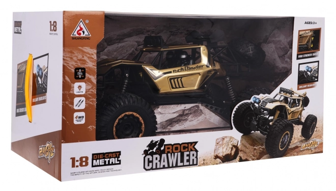 Fém Mega Crawler 1:8 terepjáró arany