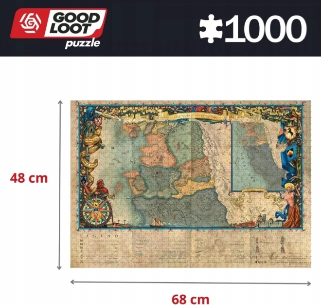 Puzzle The Witcher: Északi Királyságok 1000 darabos