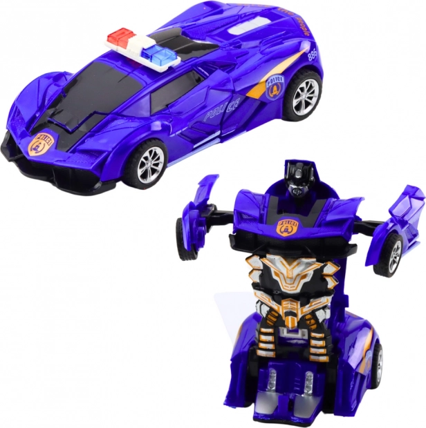Autó robot 2 az 1-ben sportos rendőrségi jármű