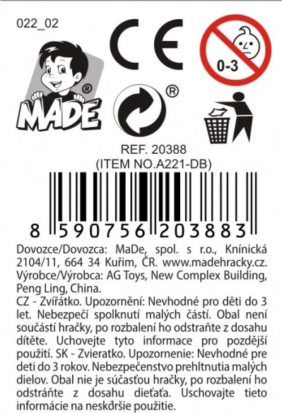 Játék Állatka Láma, 24 db, 9 cm