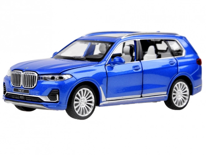 Fém autó Suv BMW X7 1:32 hang- és fényhatásokkal