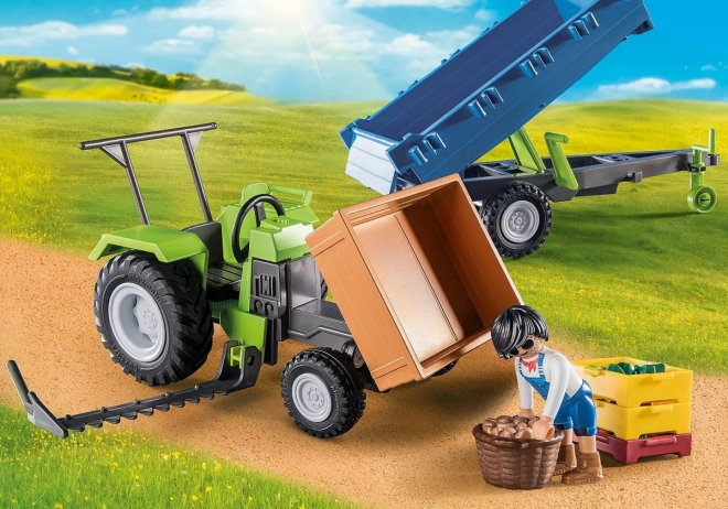 Traktor utánfutóval PLAYMOBIL