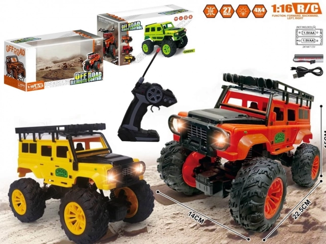 Auto R/C terepvilágítással és USB-töltéssel