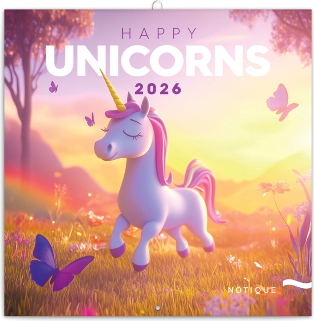 Vidám Egyszarvú Jegyzet Naptár 2026