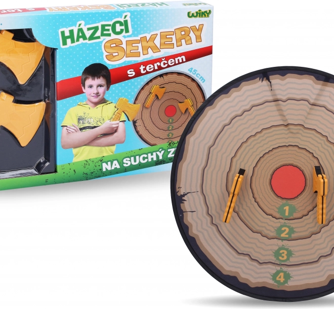 Gyerek dobófejszék céltáblával, 45 cm
