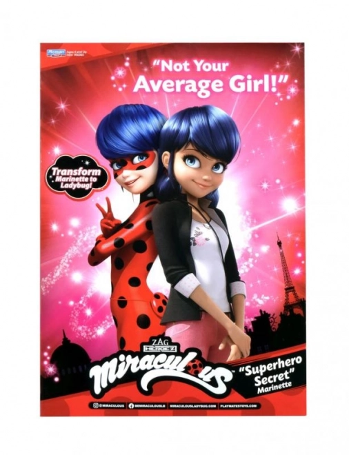 Miraculous: Katicabogár és Fekete Macska Marinette baba szuperhősrúhával